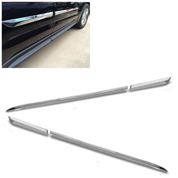 Silver Chrome Stick-on Body Side Molding Door Trim Body Protect 08-19 -  BuildFastCar