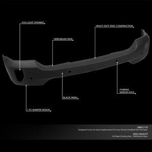 Black Front Bumper Face Bar W/Sensor/Fog Hole 16-19 Silverado 1500/LD BFC-BUMP-FR-CS16-FB-01-BK