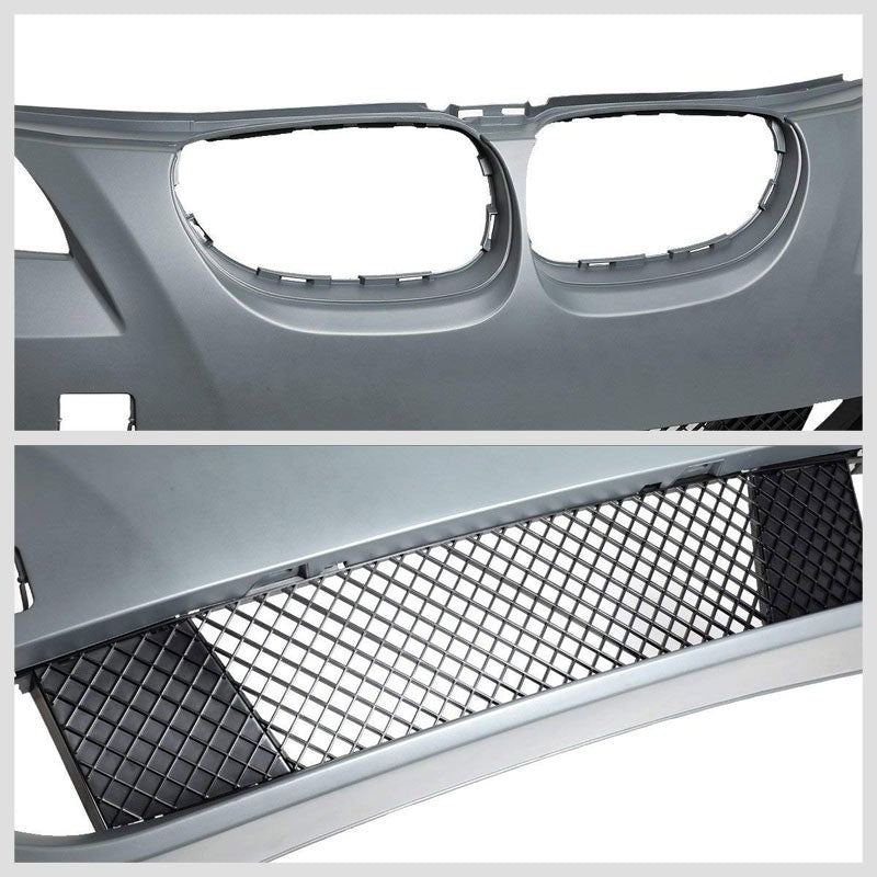 M-Tech Style Front Bumper+Lower Grille+Fog Light For 04-07 BMW 5-Series 4Dr-Exterior-BuildFastCar