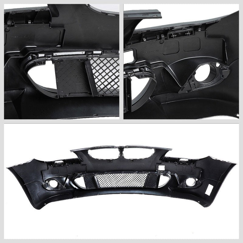 M-Tech Style Front Bumper+Lower Grille+Fog Light For 04-07 BMW 5-Series 4Dr-Exterior-BuildFastCar