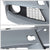 LCI M-Tech Style (W/PDC) Front Bumper+Lower Grille+Fog Light For 09-11 BMW E90-Exterior-BuildFastCar