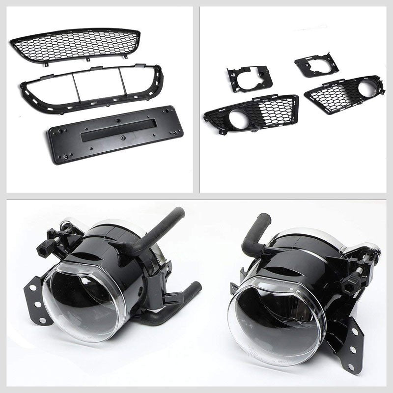 LCI M-Tech Style (W/PDC) Front Bumper+Lower Grille+Fog Light For 09-11 BMW E90-Exterior-BuildFastCar