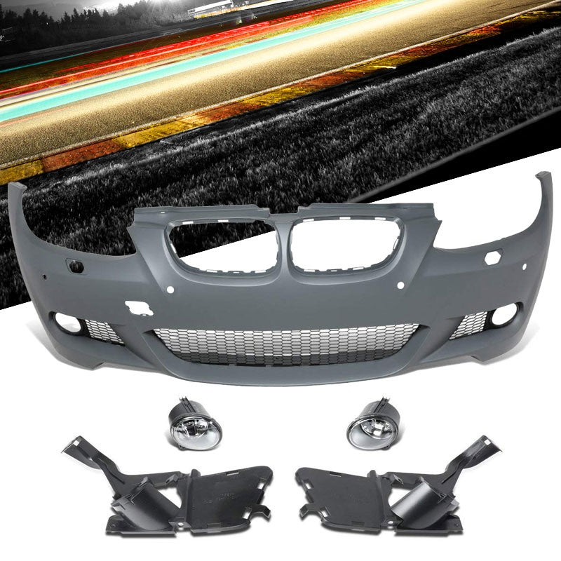 M-Tech Style (W/PDC) Front Bumper+Lower Grille+Fog Light For 07-10 3-Series E92-Exterior-BuildFastCar
