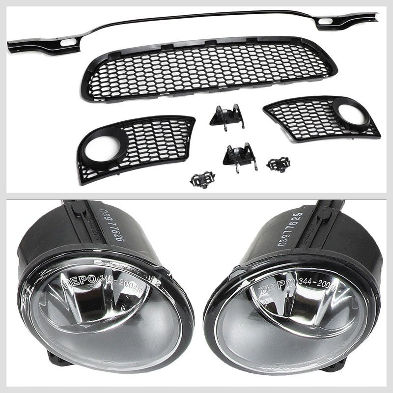 M5 Style (W/PDC) Front Bumper+Lower Grille+Fog Light For 11-16 BMW 5-Series-Exterior-BuildFastCar