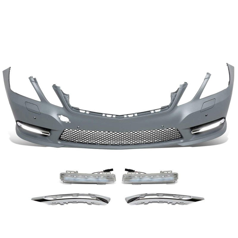 AMG Style (W/PDC) Front Bumper+Lower Grille+Fog Light For 10-13 Benz E-Class-Exterior-BuildFastCar