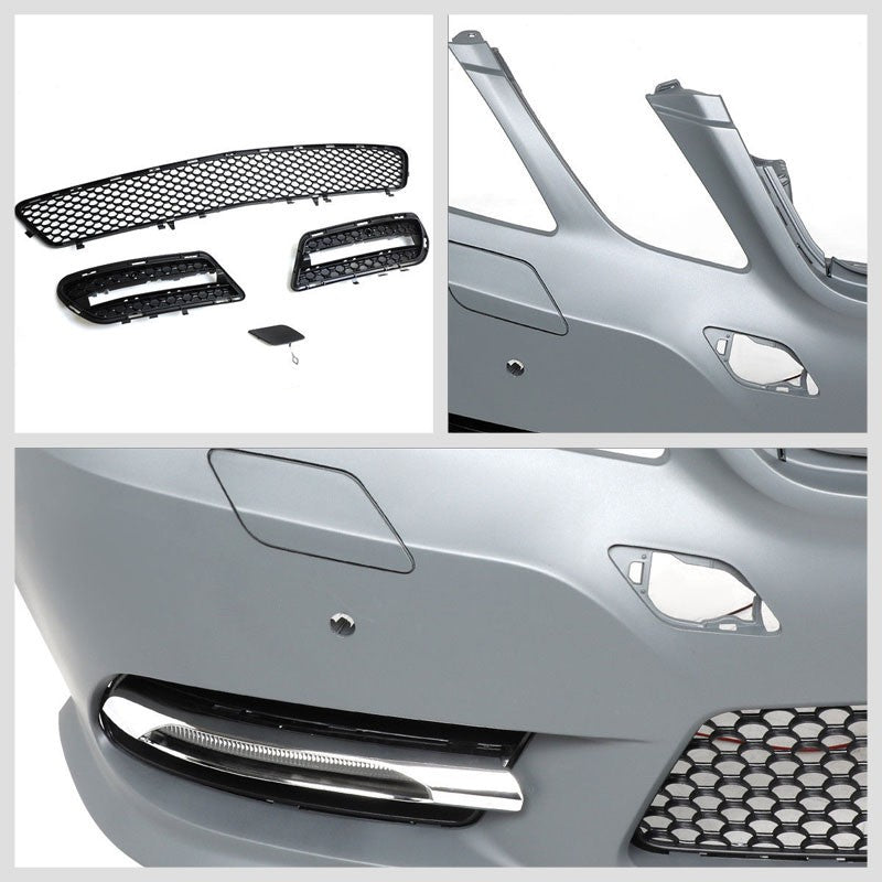 AMG Style (W/PDC) Front Bumper+Lower Grille+Fog Light For 10-13 Benz E-Class-Exterior-BuildFastCar