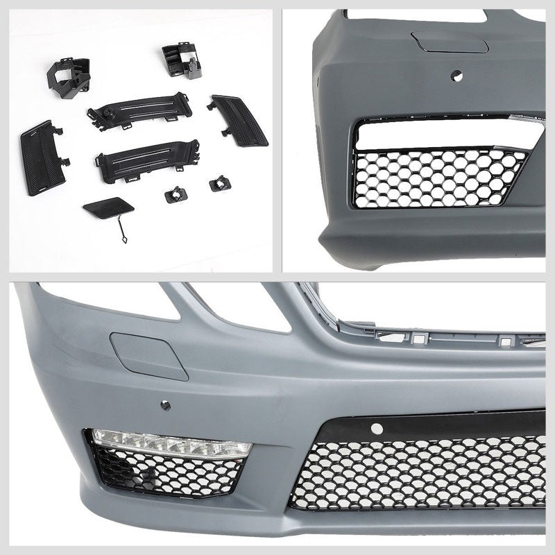 E63 Style (W/PDC) Front Bumper+Lower Grille+Fog Light For 10-13 Benz E-Class-Exterior-BuildFastCar