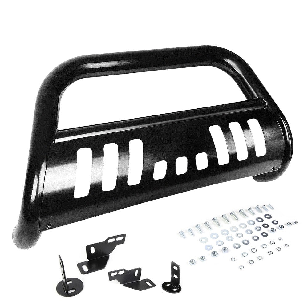 Black Bull Bar Bumper Grille Guard Skid Plate For Chevy 07-10 Silverado 2500HD-Exterior-BuildFastCar