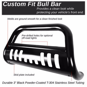 Black Bull Push Bar Bumper Grille Guard Skid Plate Kit For Honda 09-15 Pilot-Exterior-BuildFastCar