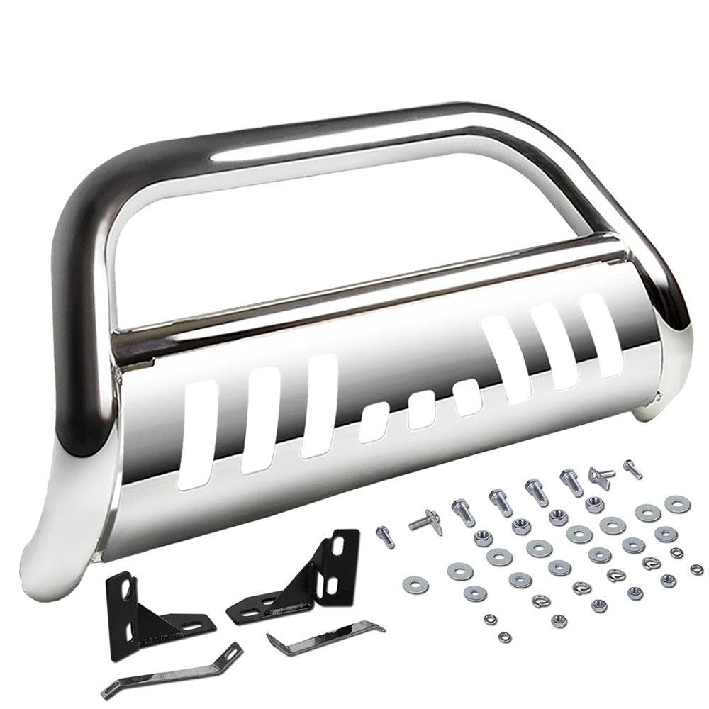 Chrome Bull Bar Push Bumper Grille Guard Skid Plate Kit For Honda 09-15 Pilot-Exterior-BuildFastCar