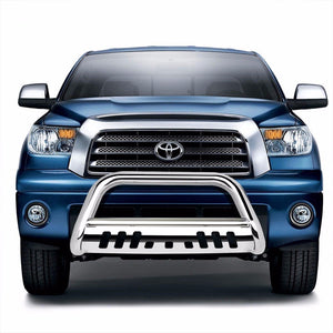 Chrome Bull Bar Push Bumper Grille Guard Skid Plate Kit For Toyota 00-06 Tundra-Exterior-BuildFastCar