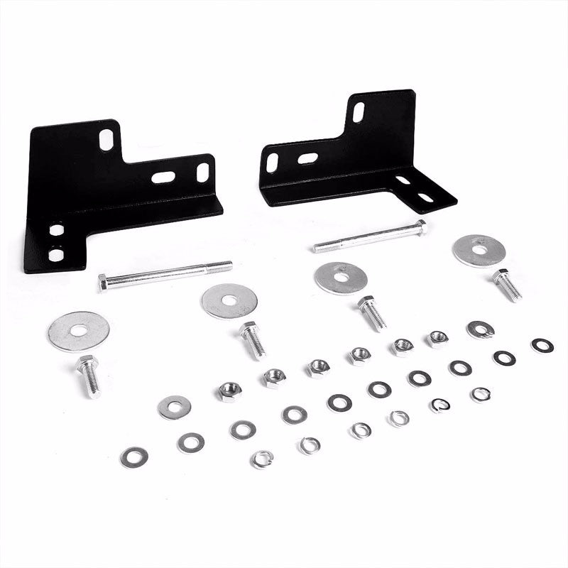 Black Bull Push Bar Bumper Grille Guard Skid Plate Kit For Toyota 05-15 Tacoma-Exterior-BuildFastCar