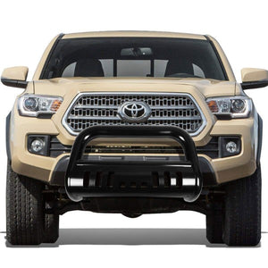 Black Bull Bar Bumper Grille Guard Skid Plate For 16-17 Toyota Tacoma Truck-Exterior-BuildFastCar