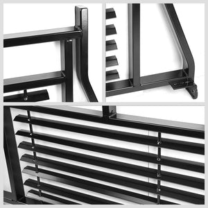 Black Pickup Bed Louvered Window Guard Headache Rack For 99-17 F-250/350/450 SD