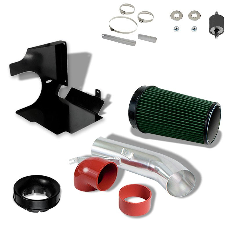 High Flow Cold Air Intake Kit+Heat Shield Green Filter For Cadillac Escalade/EXT-Performance-BuildFastCar