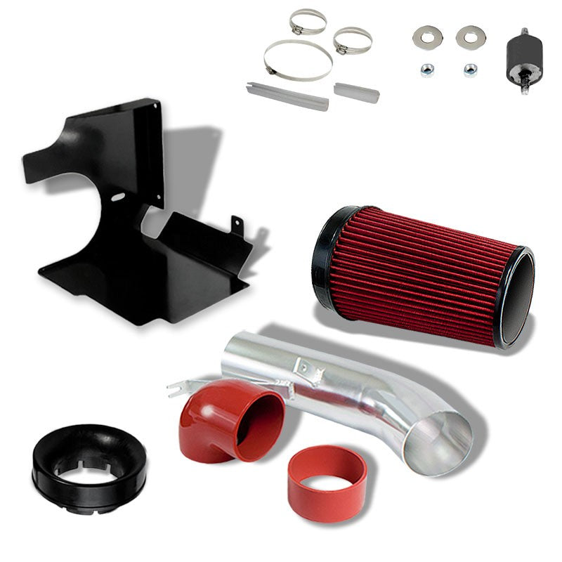 High Flow Cold Air Intake Kit+Heat Shield Red Filter For Cadillac Escalade/EXT-Performance-BuildFastCar