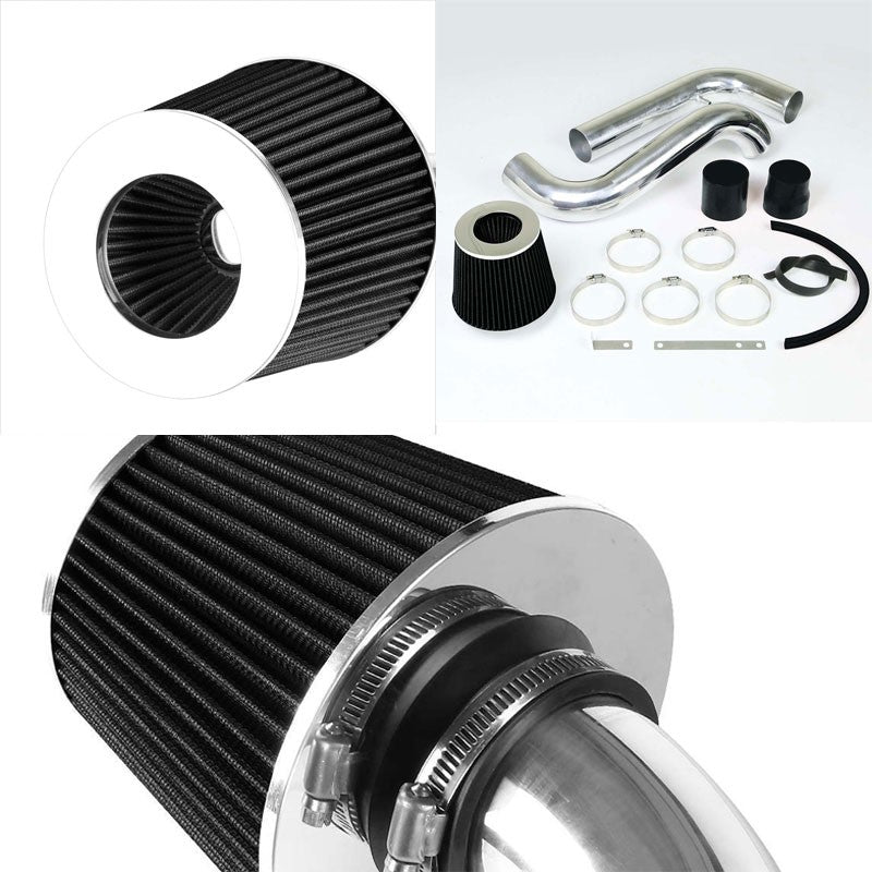 Polish Cold Air Intake+Black Filter For Acura 94-01 Integra GS/RS/LS 1.8L DOHC-Performance-BuildFastCar