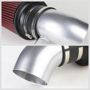 Silver Cold Air Induction Intake+Heat Shield For Ford 05-09 Mustang S-197 V8-Performance-BuildFastCar
