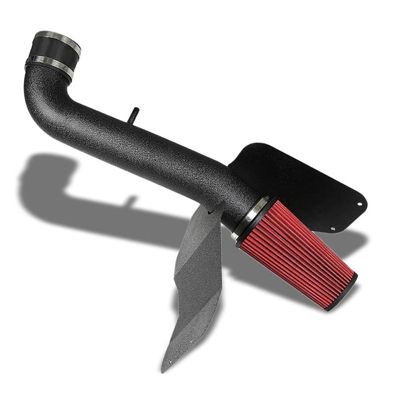 Black Cold Air Induction Intake+Heat Shield For Jeep 99-04 Grand Cherokee V8-Performance-BuildFastCar