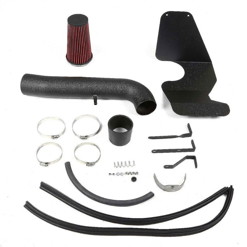 Black Cold Air Induction Intake+Heat Shield For Jeep 99-04 Grand Cherokee V8-Performance-BuildFastCar
