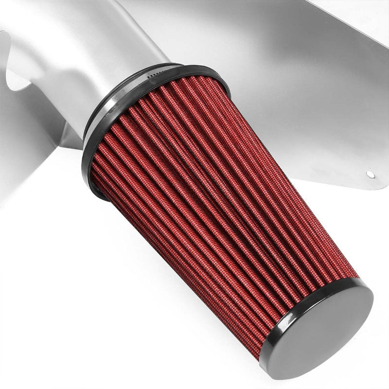 Silver Cold Air Induction Intake+Heat Shield For Jeep 99-04 Grand Cherokee V8-Performance-BuildFastCar