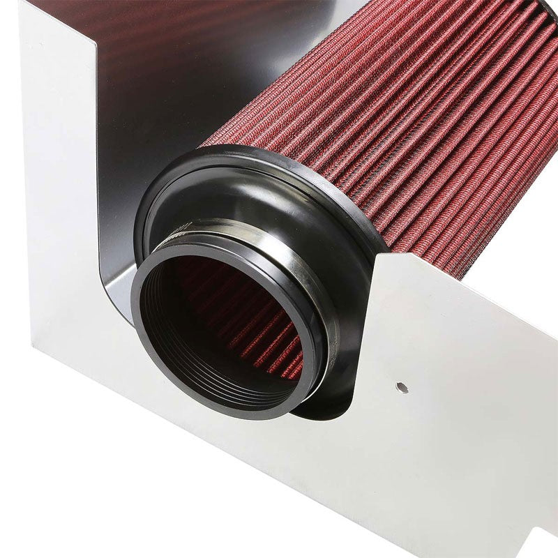 Cold Air Intake Kit Silver Pipe+Heat Shield For Chevy/GMC 96-00 C/K-Series/Tahoe-Performance-BuildFastCar