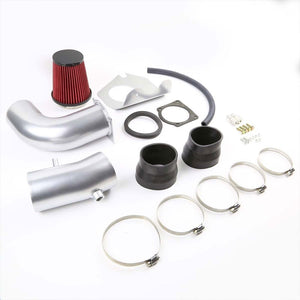 Polished Silver Aluminum Cold Air Intake+Heat Shield For Ford 94-95 Mustang 5.0L-Performance-BuildFastCar