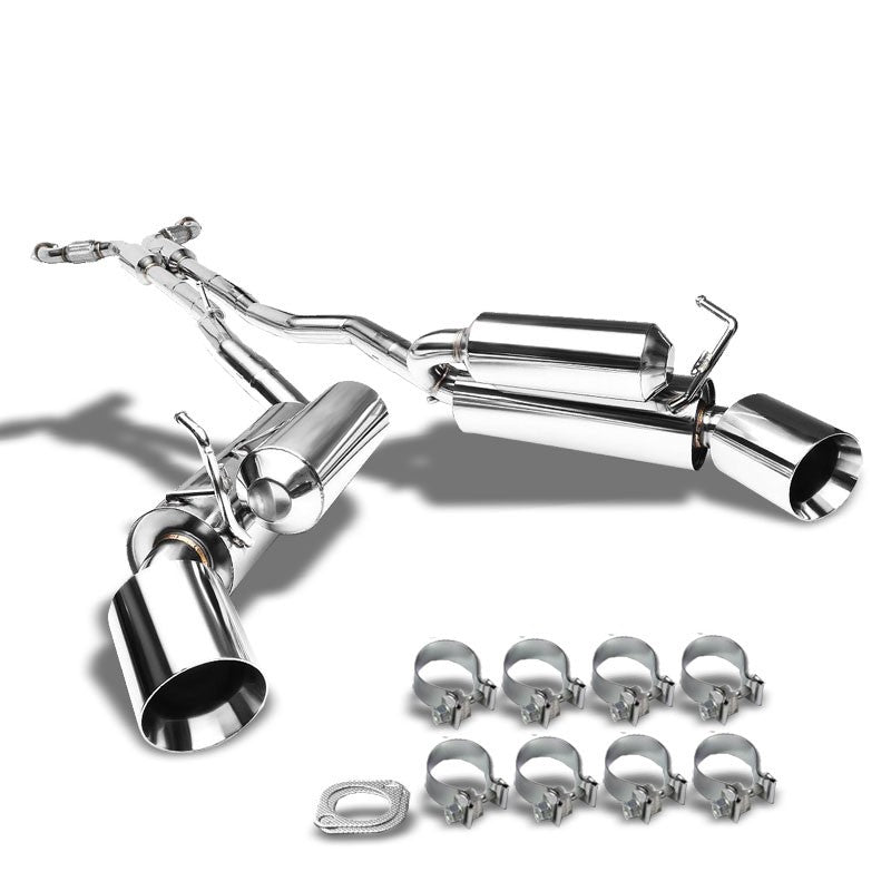 4.5" Dual Slant Roll Muffler Tip Exhaust Catback System TYP-3 For 03-09 350Z V6-Performance-BuildFastCar