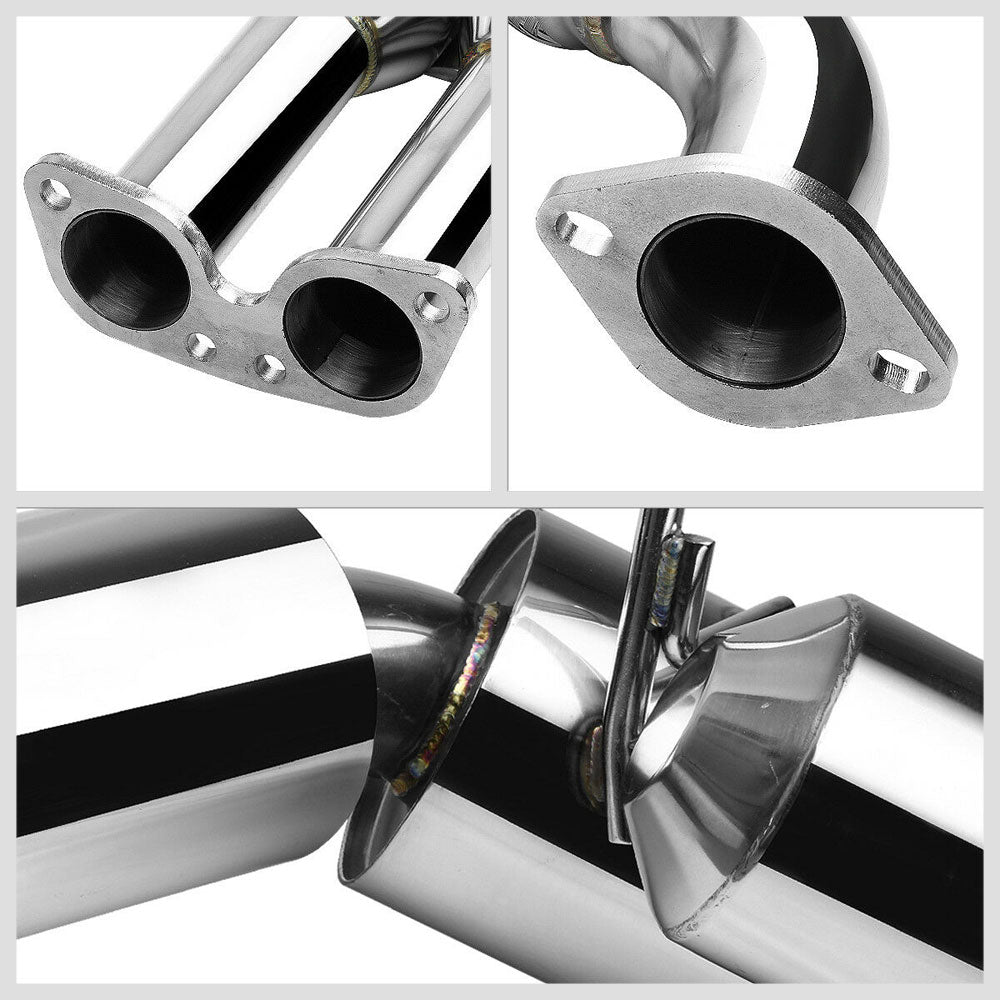 4.5" Muffler Tip Exhaust Axleback System For 03-08 Nissan 350Z Z33 3.5L V6 DOHC-Performance-BuildFastCar