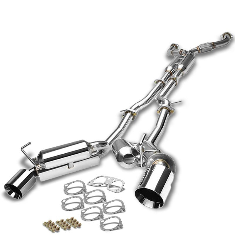 4.5" Dual Roll Slant Muffler Tip Exhaust Catback System TYP-2 For 09-19 370Z Z34-Performance-BuildFastCar
