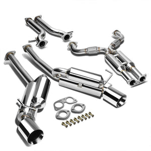 4.5" Dual Roll Slant Muffler Tip Exhaust Catback System TYP-2 For 09-19 370Z Z34-Performance-BuildFastCar