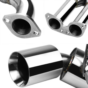4.5" Dual Roll Slant Muffler Tip Exhaust Catback System TYP-2 For 09-19 370Z Z34-Performance-BuildFastCar