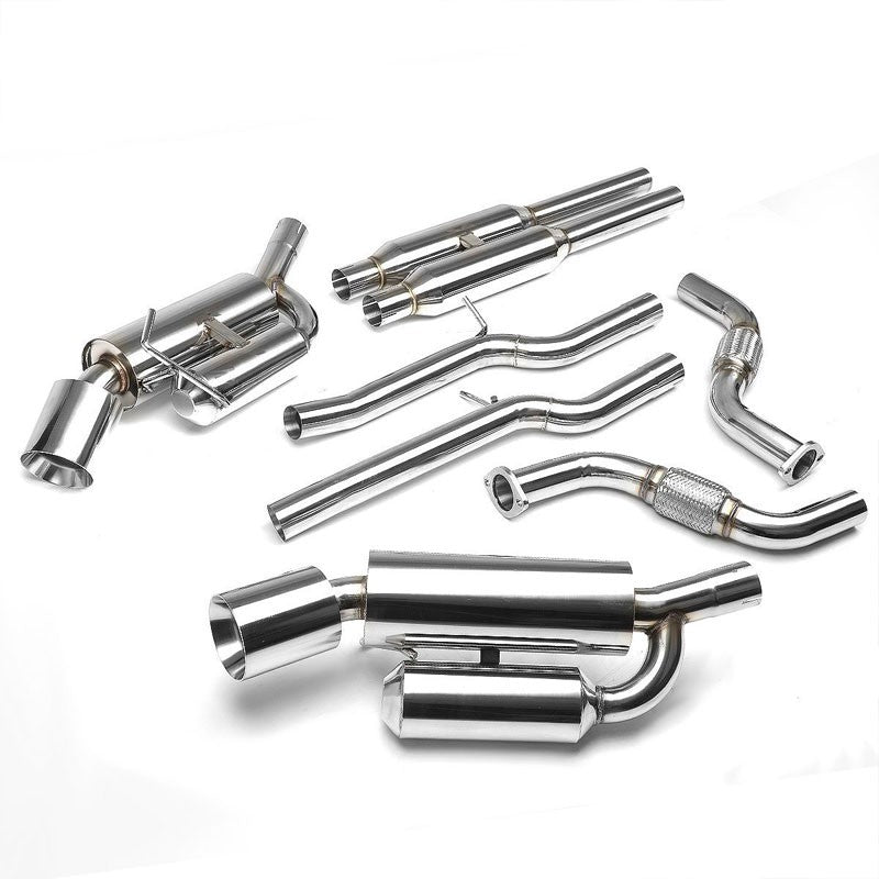 Catback System 4.5" Dual Roll Slant Tip 09-19 370Z Z34 3.7L V6 DOHC BFC-CATB-NIS370ZDT3