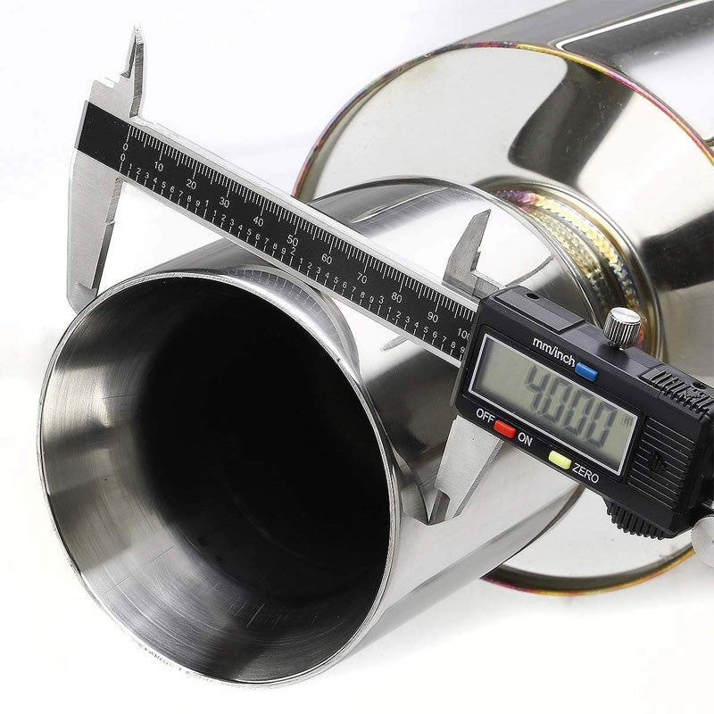 4" Round Roll Muffler Tip Exhaust Catback System For 02-06 Acura RSX Base 2.0L-Performance-BuildFastCar