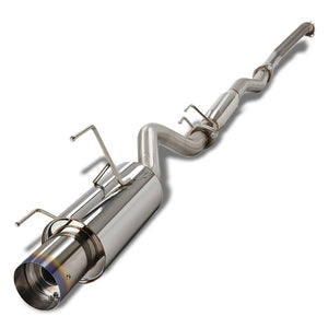 4" Round Burnt Muffler Tip Exhaust Catback System For 02-06 RSX Type-S 2.0L DOHC-Performance-BuildFastCar