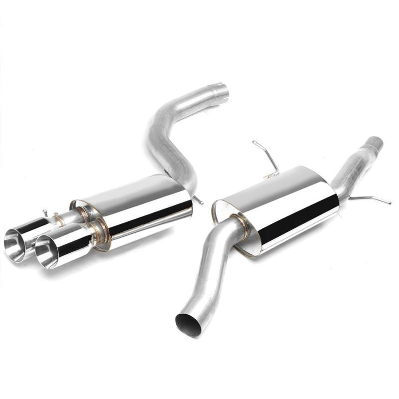 3.5" Dual Slant Muffler Tip Exhaust Catback System For 09-16 Audi A4 2.0L DOHC-Performance-BuildFastCar