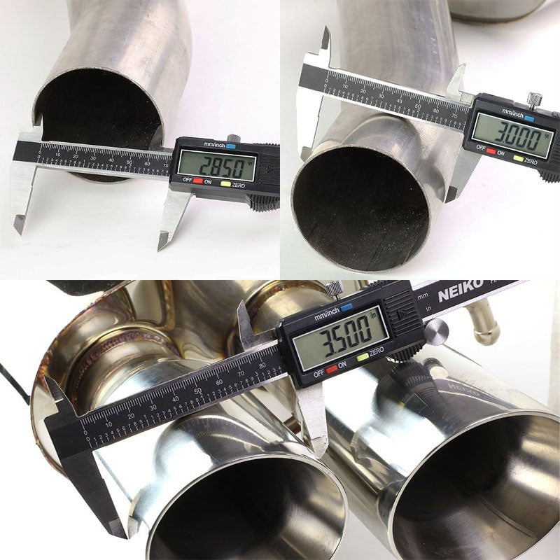 3.5" Dual Slant Muffler Tip Exhaust Catback System For 09-16 Audi A4 2.0L DOHC-Performance-BuildFastCar