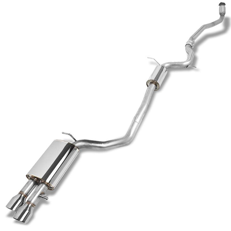 3.5" Dual Slant Roll Muffler Tip Exhaust Catback System For 09-16 A4 Quattro-Exhaust Systems-BuildFastCar