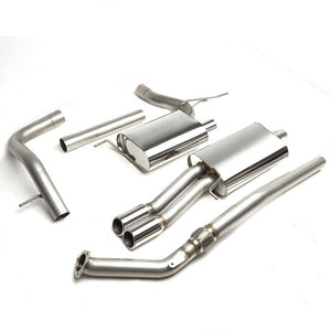 4" Dual Slant Double Wall Muffler Tip Exhaust Catback System For 97-01 A4 1.8L-Performance-BuildFastCar
