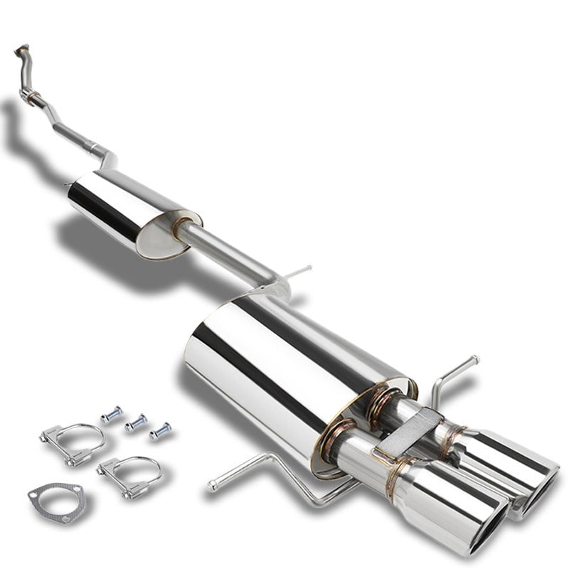 3" Dual Slant Muffler Tip Exhaust Catback System For 97-01 Audi A4 Quatrro 1.8L-Performance-BuildFastCar