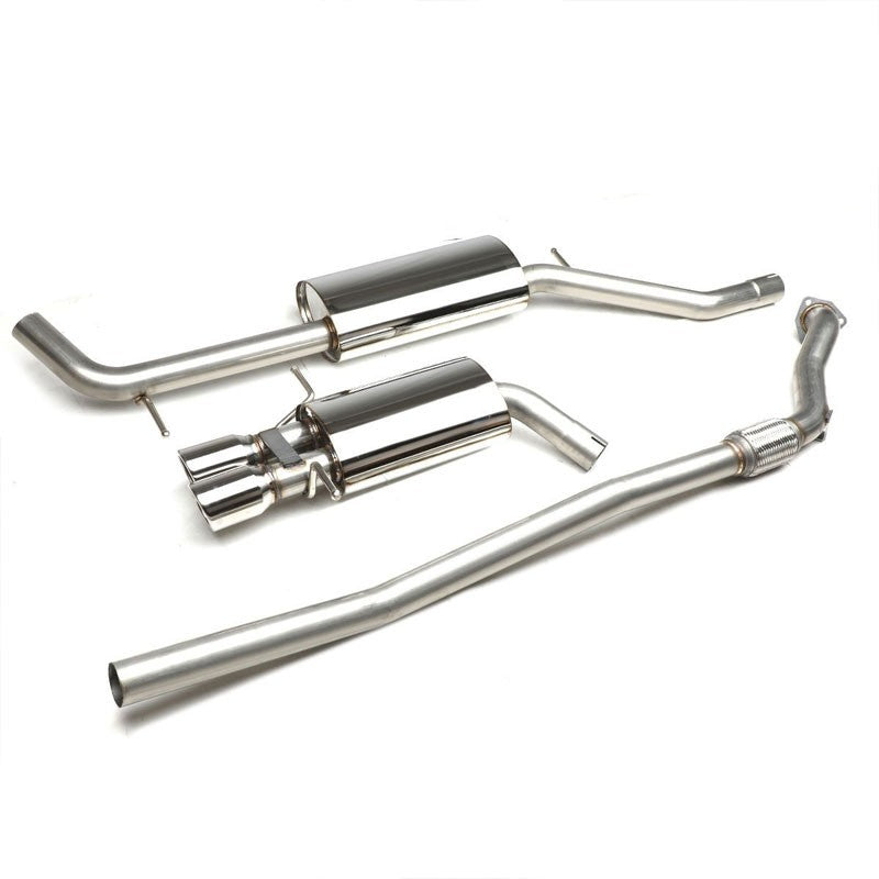 3" Dual Slant Muffler Tip Exhaust Catback System For 97-01 Audi A4 Quatrro 1.8L-Performance-BuildFastCar