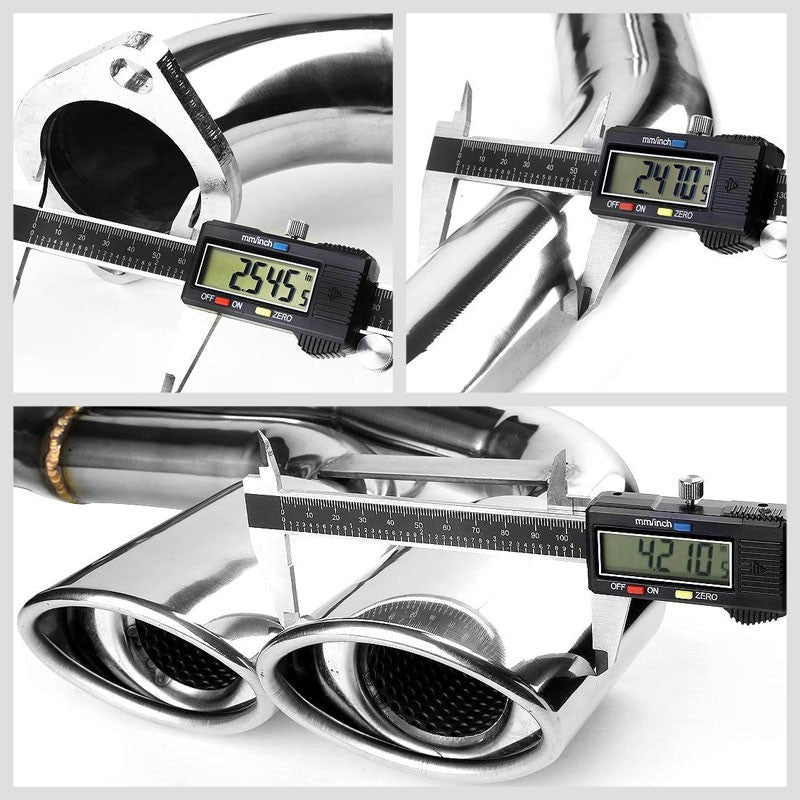 Catback System 4.25" x 3" Quad Oval Tip 97-04 Corvette C5 5.7L V8 BFC-CATB-CCORV97V857L