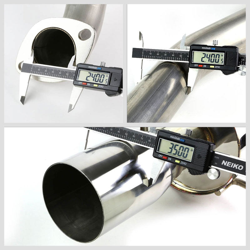 3.5" Muffler Tip Exhaust Catback System For 05-10 Chevrolet Cobalt 2.2L DOHC-Exhaust Systems-BuildFastCar