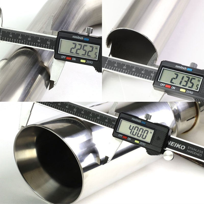 4" Dual Round Slant Muffler Tip Exhaust Catback System For 00-05 Monte Carlo SS-Performance-BuildFastCar