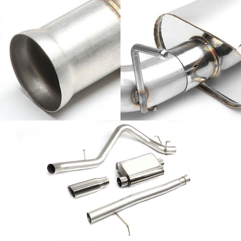 Catback System 4" Slant Tip 09-13 Silverado Sierra 1500 Standard V8 BFC-CATB-CS094853L-2DR