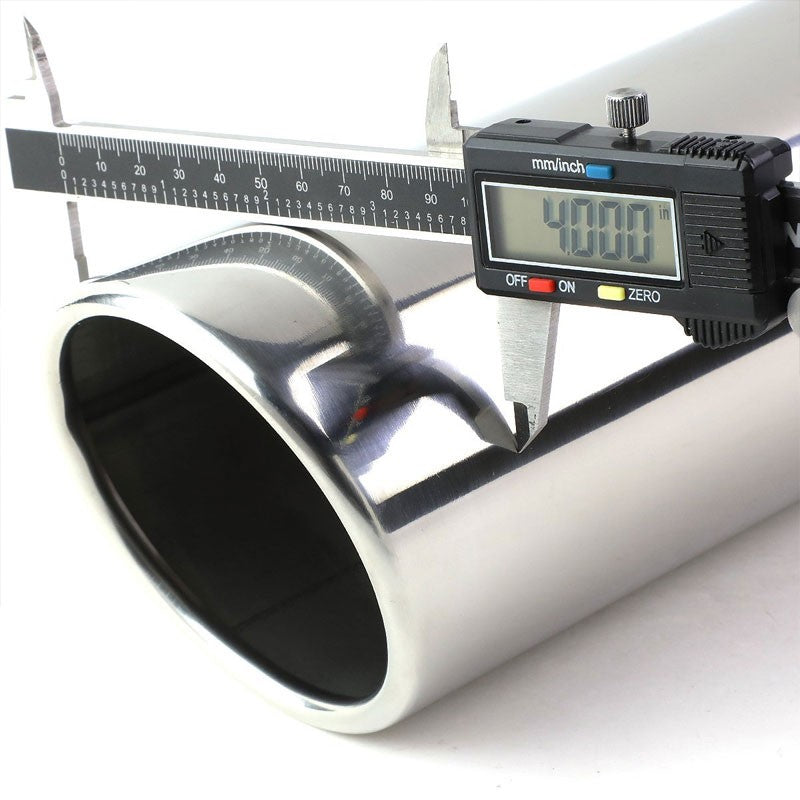 4" Slant Muffler Tip Exhaust Catback System For 07-13 Silverado 1500 4.8L/5.3L-Performance-BuildFastCar