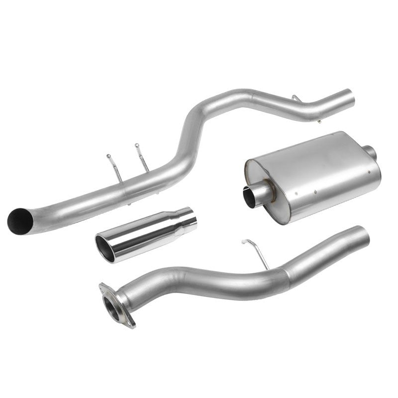 4" Slant Roll Muffler Tip Exhaust Catback System For 99-06 Silverado 1500 V6/V8-Performance-BuildFastCar