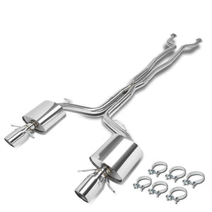 4.5" Dual Slant Muffler Tip Exhaust Catback System For 09-14 Cadillac CTS V 6.2L-Performance-BuildFastCar