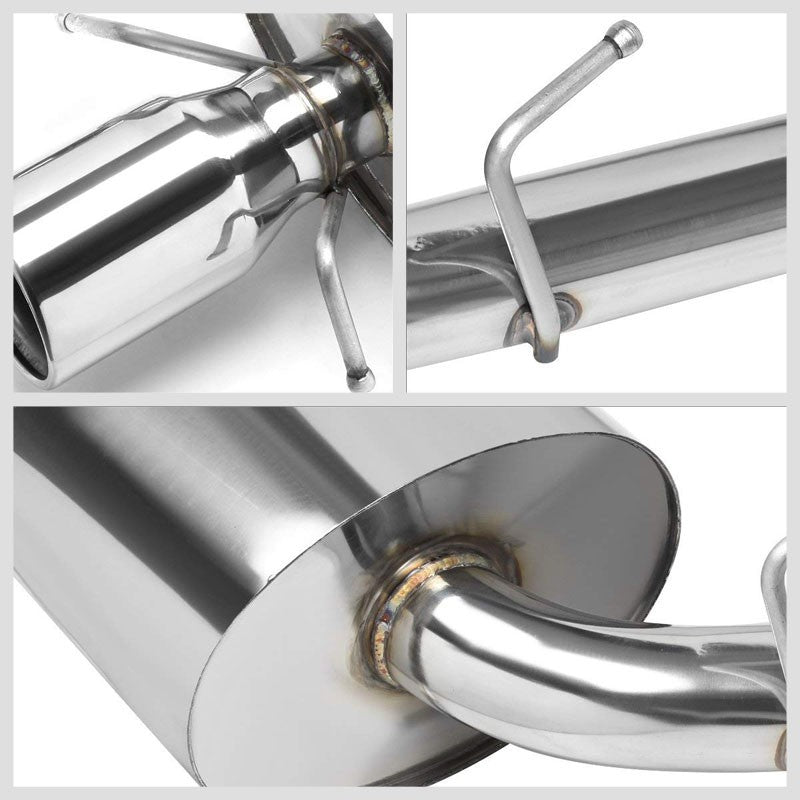 4.5" Dual Slant Muffler Tip Exhaust Catback System For 09-14 Cadillac CTS V 6.2L-Performance-BuildFastCar