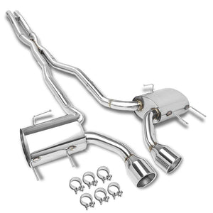 4.5" Dual Slant Lis Muffler Tip Exhaust Catback System For 11-14 CTS V Coupe-Performance-BuildFastCar